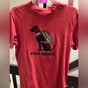 EUC Life Is Good “Pack Animal" Red Dog T-Shirt #159